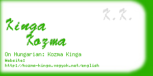 kinga kozma business card